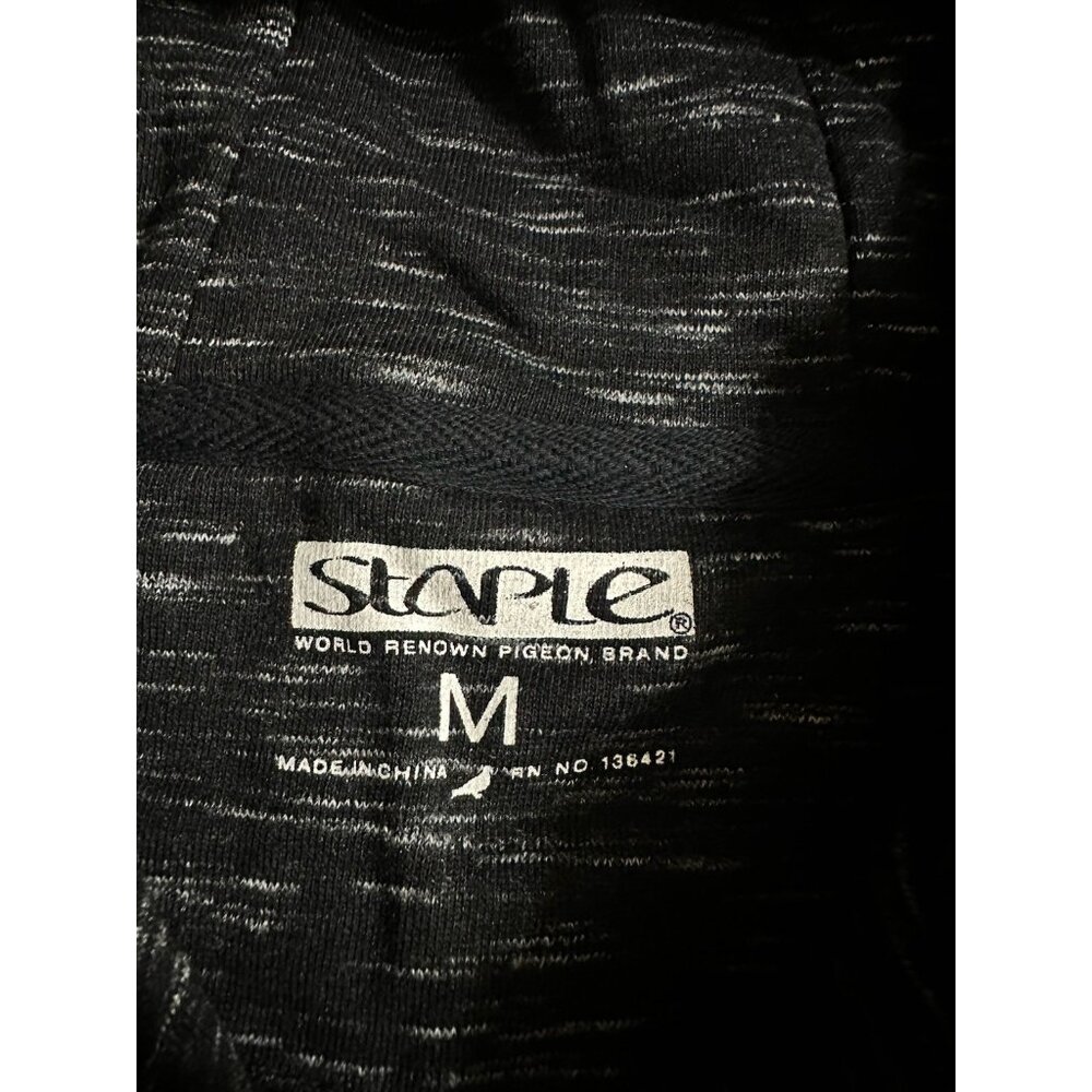 NEW Staple Pigeon Sweater‎ Full Zip Hoodie Black Geometric Pattern Size Medium M - Picture 4 of 10